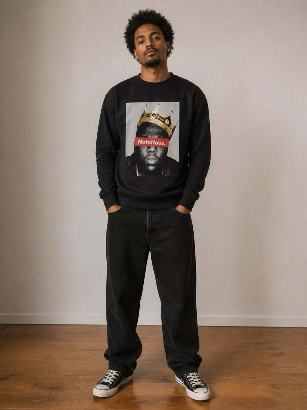 Brooklyn Mint Notorious B.I.G. Biggie Smalls Crown Logo Crewneck Sweatshirt